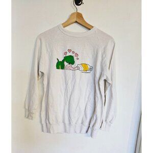 vintage‎ Sweatshirt Size Small 1985 Contraband Graphic white